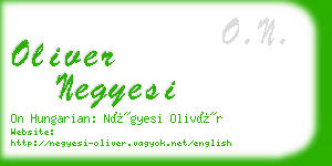 oliver negyesi business card